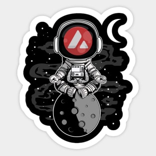 Astronaut Avalanche AVAX Coin To The Moon Crypto Token Cryptocurrency Wallet Birthday Gift For Men Women Kids Sticker